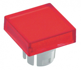 61-9321.2, Линза для кнопки; 22мм; 61; Цвет: красный прозрачный; 15,3x15,3мм, EAO
