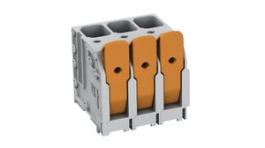 2616-3103, Wire-To-Board Terminal Block, THT, 10mm Pitch, Straight, Push-In, 3 Poles, Wago