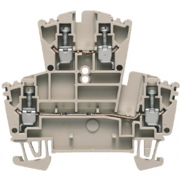 1021500000, Соединитель: на рейку; W; Контактные группы:2; клеммы:4; бежевый, Weidmuller