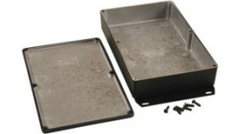 1590WDDFBK, Watertight Diecast Enclosure With Flanged Base, Aluminium, 120 x 188 x 37 mm, Bl, Hammond