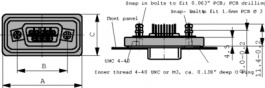 FWDR25P1, D-Sub plug 25P, FCT