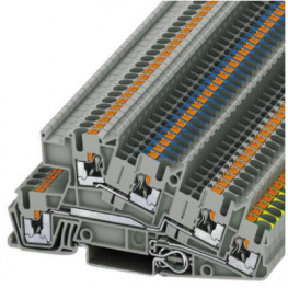 3213950, PTI 2,5-PE/L/N ground terminal block push-in, 0.14...4 mm2 400 vac 24 a grey, Phoenix Contact