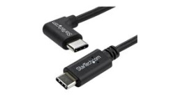 USB2CC1MR, Charging Cable Right Angle USB-C Plug - USB-C Plug 1m USB 2.0 Black, StarTech.com
