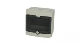 7350002, Enclosure 202x120x201mm Light Grey / Transparent Polycarbonate IP65, Fibox