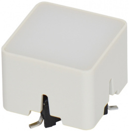 1YS0616, Cap square white 15 x 15 mm, MEC