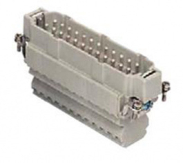 CSSM 24, CSS, 24 poles +earth, male insert, with male contacts, silver plated, ILME