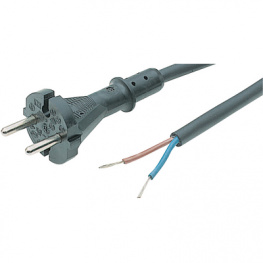 PB-415-07-S, Приборный кабель вилка без заземления, CEE 7/17-Штекер разомкнут 2 m, Maxxtro