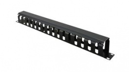 26.99.0304, Cable Management Panel for 19" Cabinets, 40 x 40mm, Metal, Black, Value