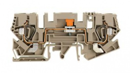 1771800000, Test Disconnect Terminal, 400V, 41A, 2 Poles, 6mm\x1a, Tension Clamp, Dark Beige, Weidmuller