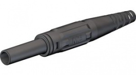 66.9155-21, In-Line Safety Socket \x1a4mm Black 32A 1kV Nickel-Plated, Staubli (former Multi-Contact )