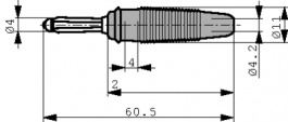 BUELA 20 K RED, Штекер ø 4 mm красный, SKS Kontakttechnik