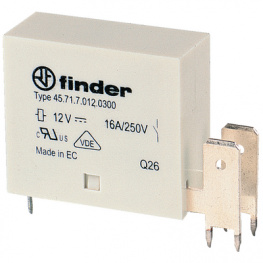 45.71.7.024.1310, PCB power relay 24 VDC 1600 Ohm, FINDER