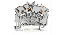 2202-6301, Terminal block, Push-In, 3 Poles, 1 ... 2.5mm², Wago
