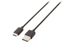 VLCP60600B20, USB Cable 2 m Black, Valueline