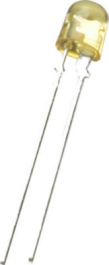 HLMP-EL3A-WXKDD, LED; 5мм; янтарный; 5500-9300мкд; 30°; Поверхность: выпуклая, Broadcom (Avago)