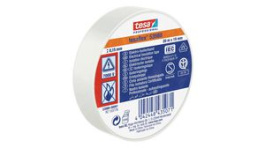53988-00061-00, Soft PVC Insulation Tape White 19mm x 20m, Tesa