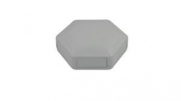CBHEX1-60-GY, HexBox IoT Enclosure with 6 Solid Panels 130x146x45mm Grey ABS IP40, CamdenBoss