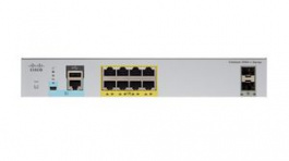WS-C2960L-8PS-LL, PoE Switch, 1Gbps, 67W, RJ45 Ports 8, PoE Ports 8, Cisco Systems