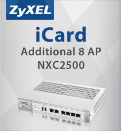 LIC-AP-ZZ0003F, iCard license for 8 access points to NXC2500, ZYXEL