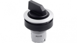 RRJWA, Selector Head, Round, Black / Silver, 28 mm, 90°, Maintained, Schlegel Elektrokontakt