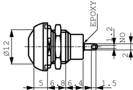 IPR3SAD7/1LOS, Push-button Switch off-(on) white, APEM