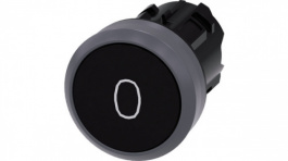3SU1030-0AB10-0AD0, SIRIUS ACT Push-Button front element Metal, matte, black, Siemens