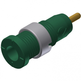 MSEB 2630 S1,9 AU GRUN / GREEN, Safety socket  diam.2mm Green 10A 1kV Gold-Plated, SKS Kontakttechnik