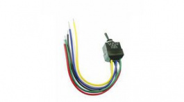 WT28L, Toggle Switch, (On)-Off-(On), Wires, NKK Switches (NIKKAI, Nihon)