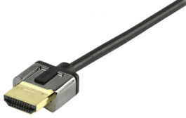 PROL1212, HDMI cable with Ethernet, ultraslim 2 m Metal, PROFIGOLD