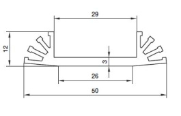KL-132/37,5/3/SW, Радиатор: штампованный; U; TO3; черный; L: 37,5мм; W: 50мм; H: 12мм, Seifert electronic
