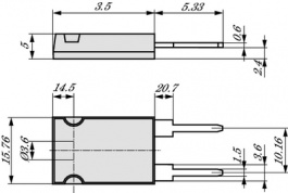 LTO100FR0500FTE3, Power resistor 0.05 Ohm 100 W +- 1 %, Vishay