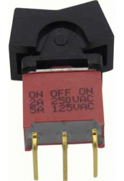 RND 210-00521, Miniature Rocker Switch, SPDT, On-Off-On, RND Components
