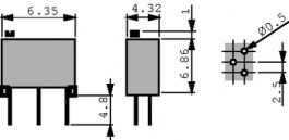 3266W-1-104LF, Многоповоротный потенциометр Cermet 100 kΩ линейный 250 mW, Bourns