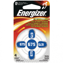 HA ZINC AIR 675 DP-4 [4 шт], Hearing-aid battery 1.4 V 550 mAh, Energizer