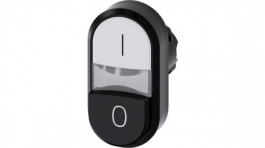 3SU1001-3BB61-0AK0, SIRIUS ACT Twin Push-Button front element Plastic, white/black, Siemens