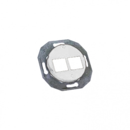 E51 022 95 00, Centre plate 2x 8-pole white, Renova, SCHNEIDER ELECTRIC