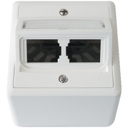 185762, Feller Edizio Due 2 x surface-mounted socket, Datwyler Cables