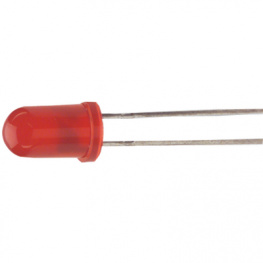 HLMP-3762, LED; 5мм; красный; 9,7мкд; 60°; Поверхность: выпуклая, Broadcom (Avago)