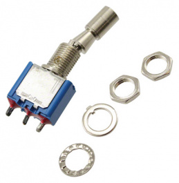 5636AB-2V, Miniature Toggle Switch Lever with Locking On-On 1P, APEM