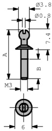 1-1393565-7, C42334-A100-C50 Coding pin, TE Connectivity