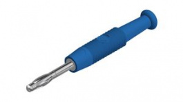 MSTF 2 BL, Spring-Loaded Plug diam.2mm Solder Blue 6A Nickel-Plated, SKS Kontakttechnik