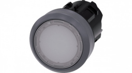 3SU1031-0AA60-0AA0, SIRIUS ACT Illuminated Push-Button front element Metal, matte, white, Siemens