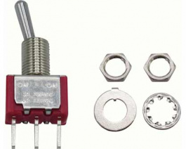 RND 210-00436, Miniature Toggle Switch, On-None-On, PC Thru-hole, RND Components