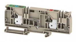 2429000000, Terminal Block, Push-In, 2 Poles, 17A, 10mm2, Dark Beige, Weidmuller