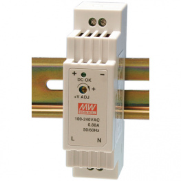 DR-15-24, Блок питания: импульсный; 15,2Вт; 24ВDC; 21,6?26,4ВDC; 0,63А; 100г, MEAN WELL