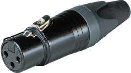 RND 205-00557, XLR connector Female 3 Soldering Black, RND Connect