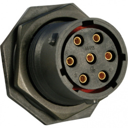 UTS7147SSCR, Panel Mount Socket UTS Trim Trio UTS Poles=7 Socket Housing size14, Souriau Esterline Sunbank