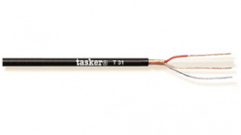 T31 [100 м], Balanced Microphone cable&nbsp;&nbsp; 2 x0.22 mm2 Black, Tasker