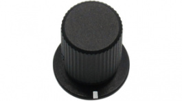 RND 210-00353, Aluminium Knob, black, 3.2 mm shaft, RND Components