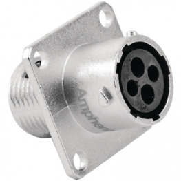 RT0010-2SNH, Square flange receptacle 2x2P, Amphenol